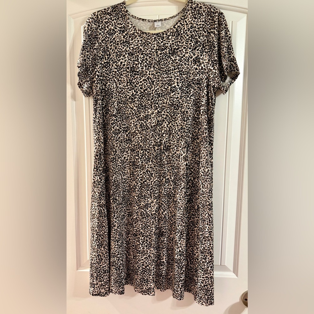 Old Navy Leopard Print Midi Dress | L